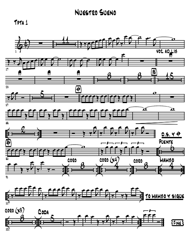 La imagen puede contener una previsualizacion de una partitura